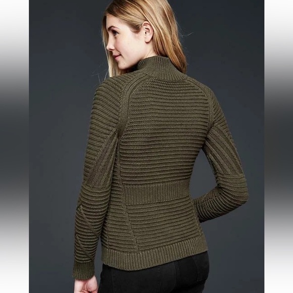 Gap Mock Neck Olive Green Women's Sweater - Picture 7 of 12